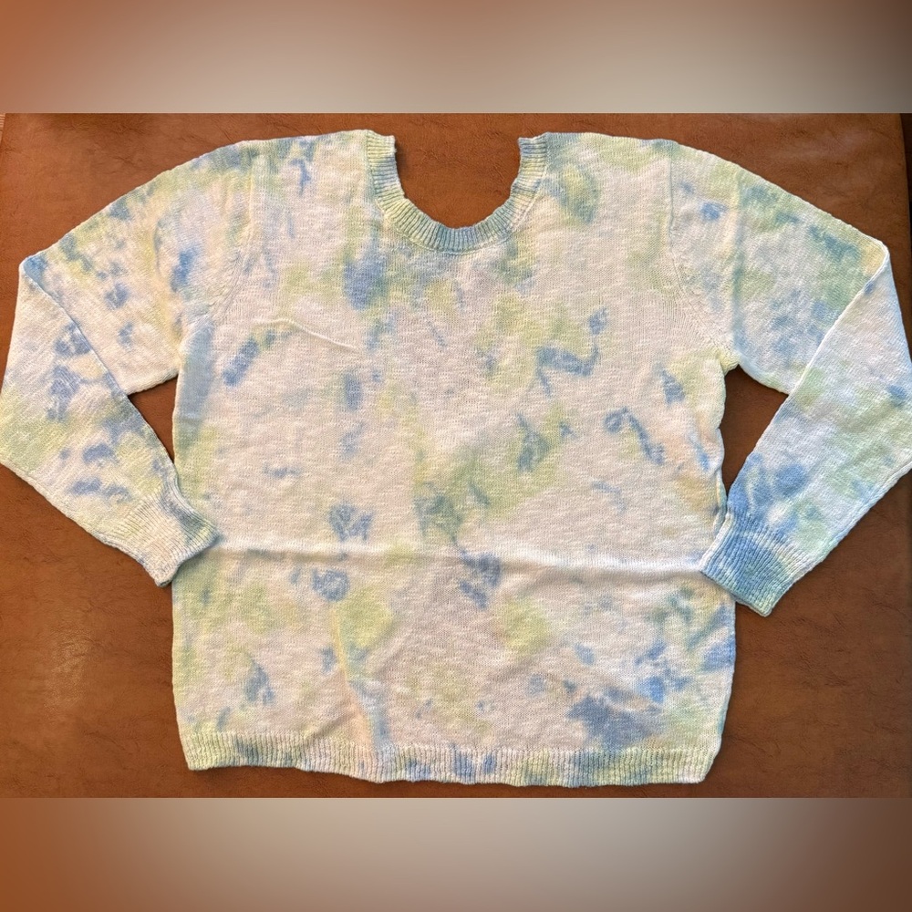 27 Miles Malibu Twist Back Sweater Tie-Dye Size Small NWT - Picture 4 of 7